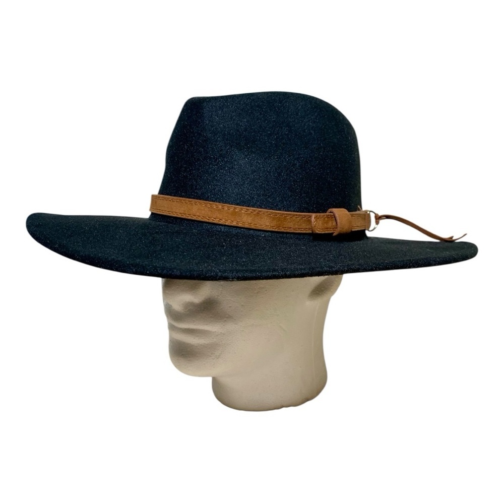 Vintage Black Spanish Bolero Felt Hat Size 8 in